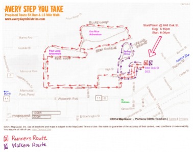 AVERY STEP YOU TAKE proposed route GRAPHIC